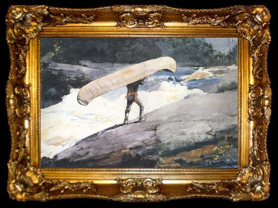 framed  Winslow Homer The Portage (mk44), ta009-2
